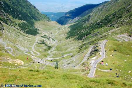 The wild Romanian road Transfagarasan, chosen by TV show Top Gear as the world's best in 2011